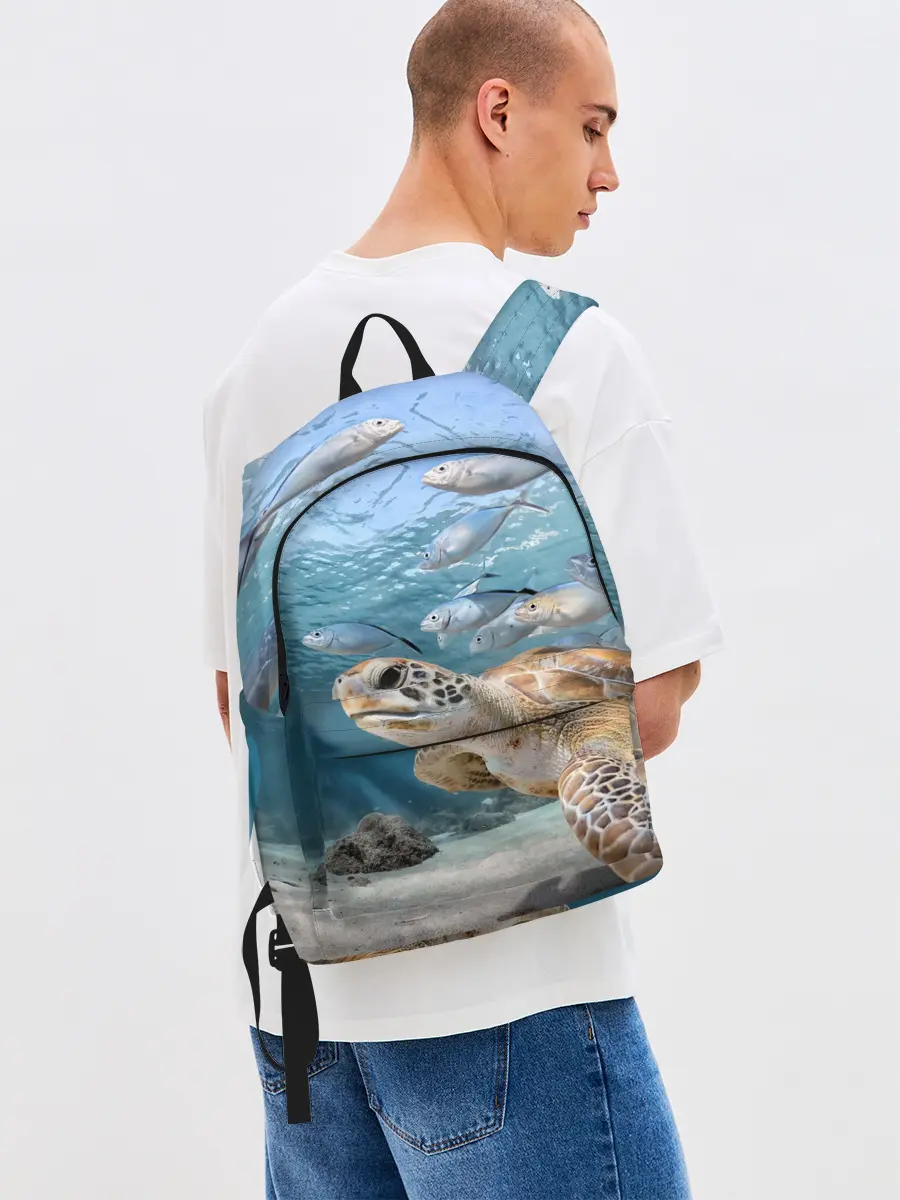 Рюкзак джинсовый / Морская черепаха