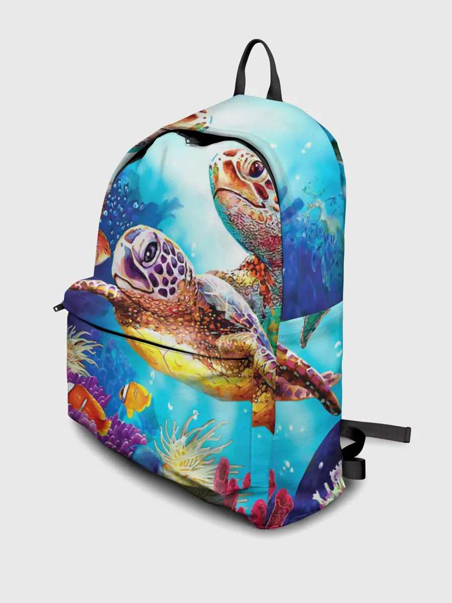 Рюкзак джинсовый / Морские черепахи