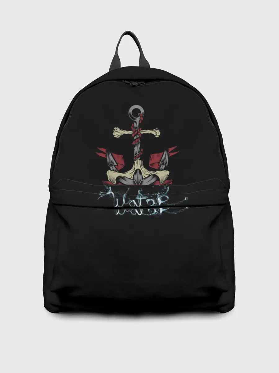 Рюкзак джинсовый / Якорь из костей