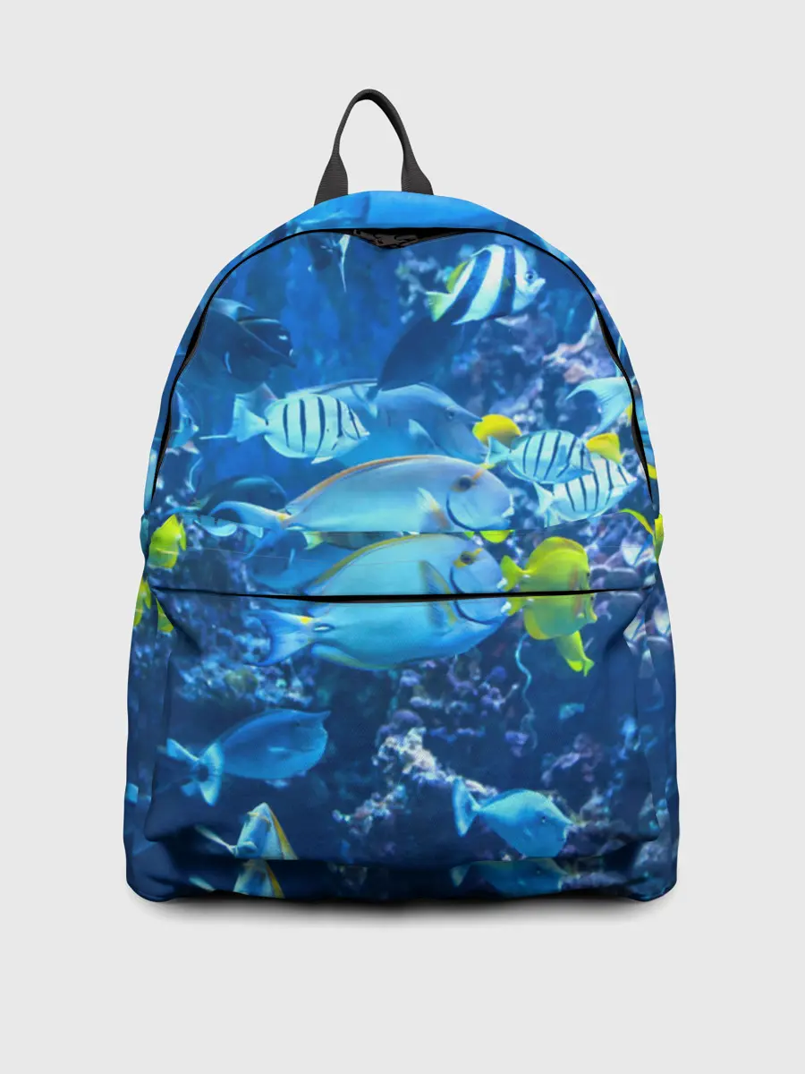 Рюкзак джинсовый / Коралловые рыбки