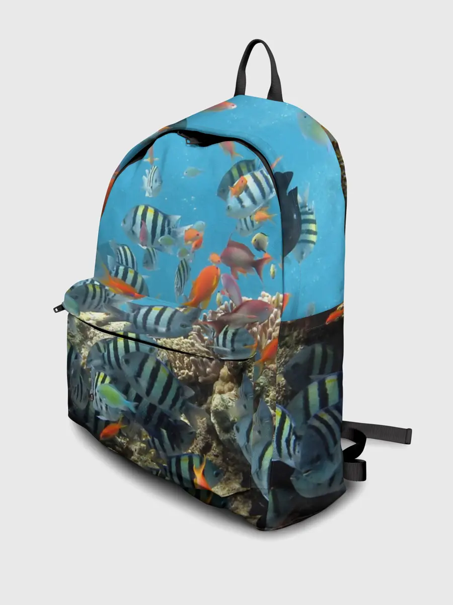 Рюкзак джинсовый / Коралловые рыбки