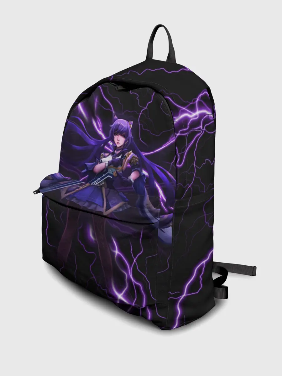 Рюкзак джинсовый / Keqing Genshin Impact / Молния