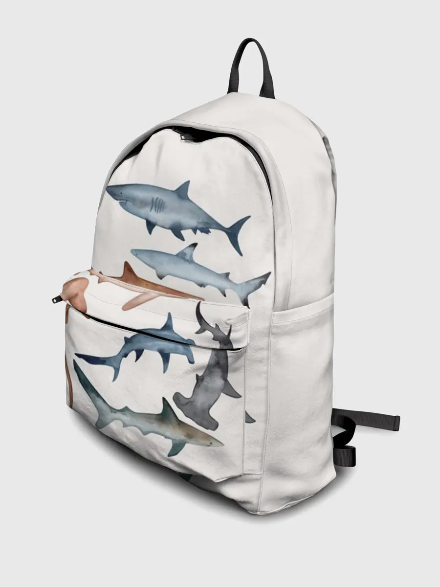 Рюкзак джинсовый / акулы