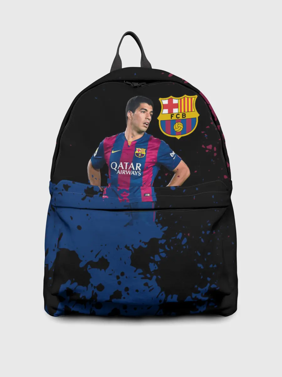 Рюкзак джинсовый / Barcelona: Луис Суарес.