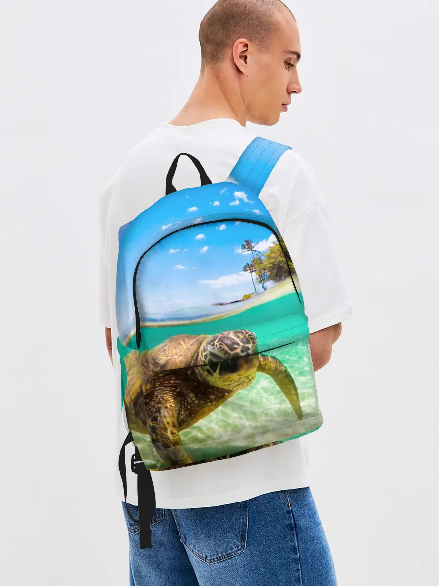 Рюкзак джинсовый / Морская черепашка