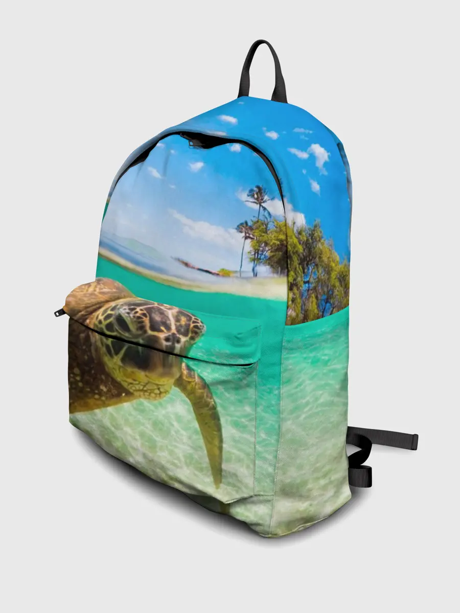 Рюкзак джинсовый / Морская черепашка