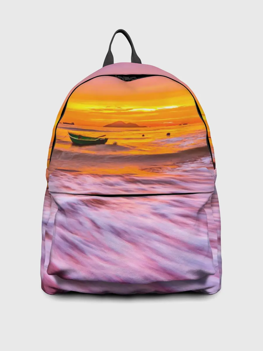 Рюкзак джинсовый / Закат на пляже