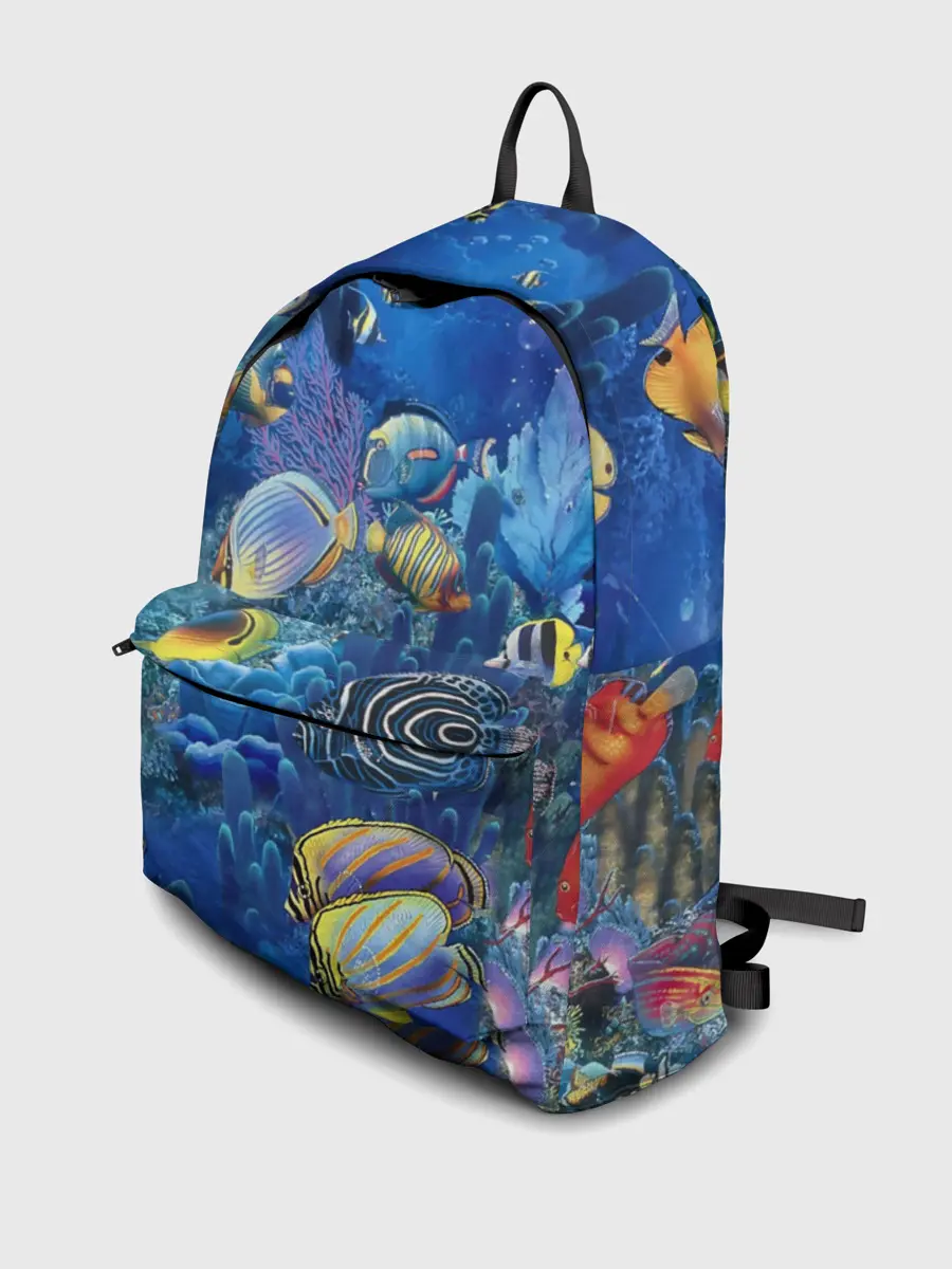 Рюкзак джинсовый / Коралловые рыбки