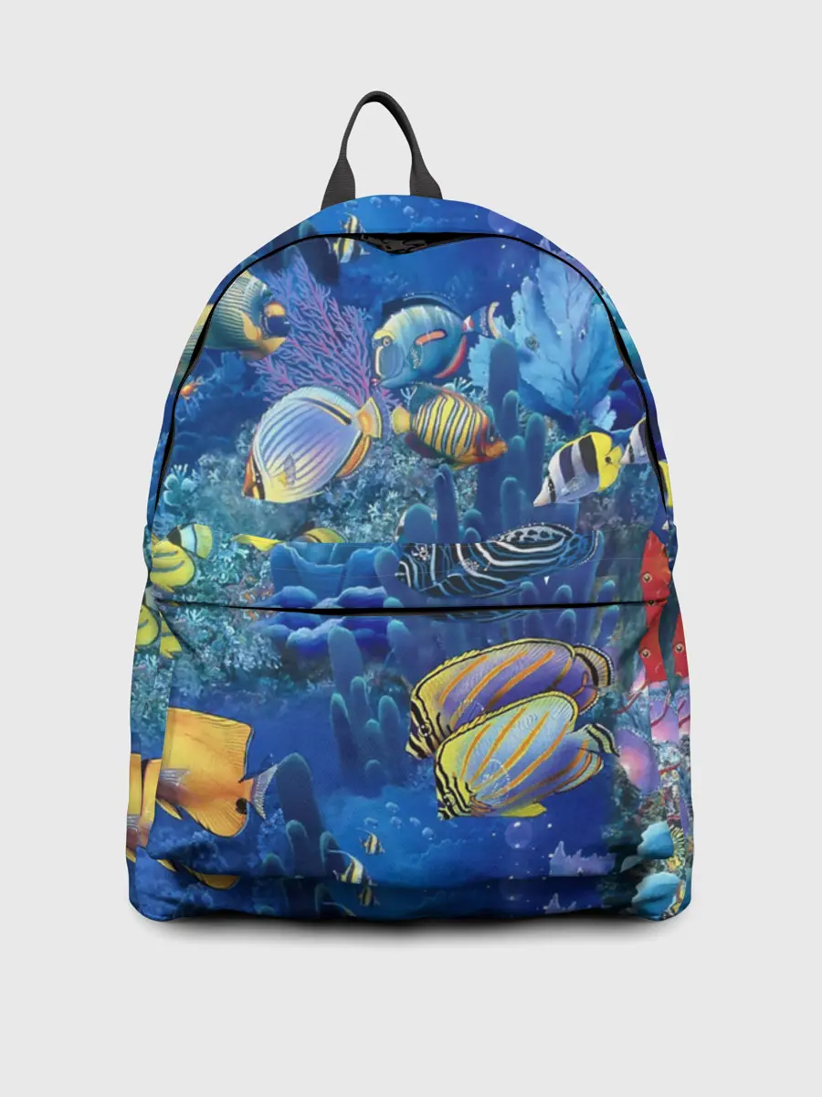 Рюкзак джинсовый / Коралловые рыбки