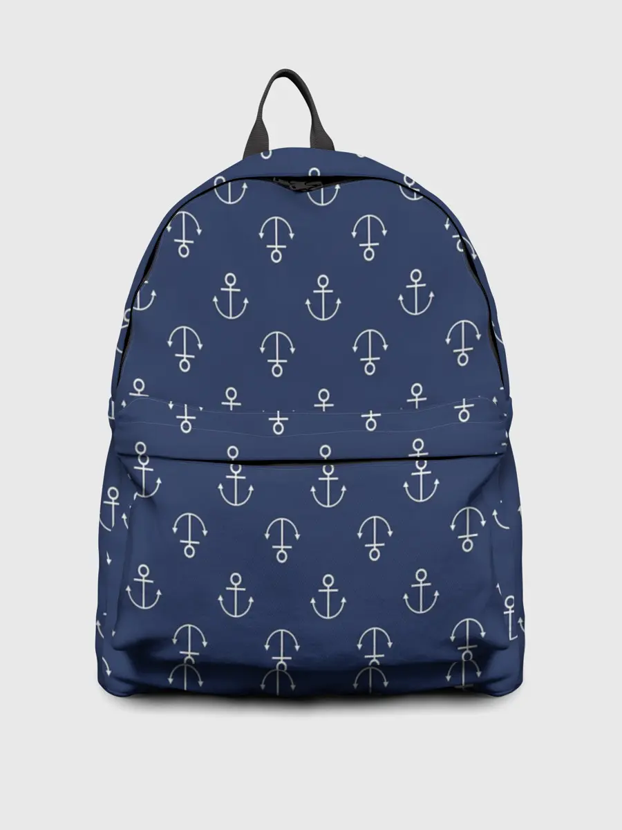 Рюкзак джинсовый / Узор якоря