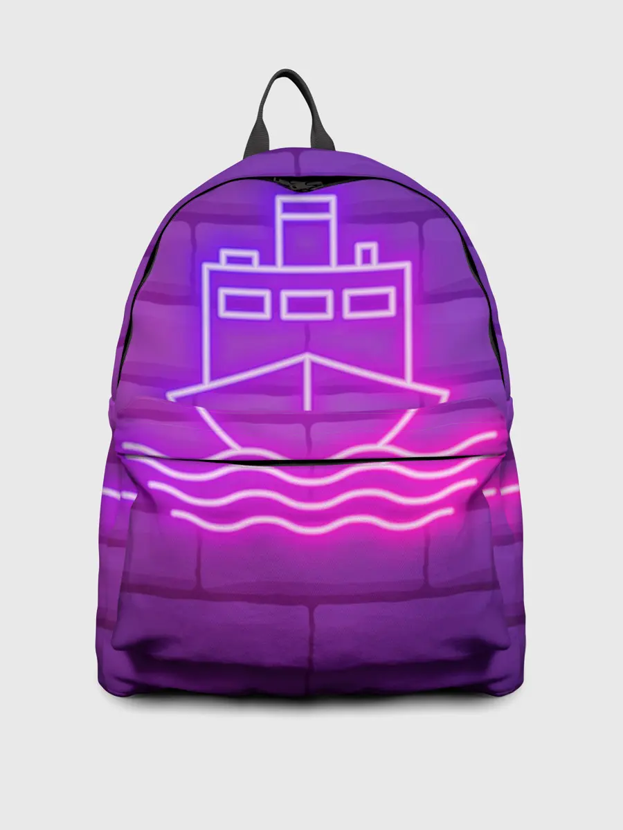 Рюкзак джинсовый / Судно неон