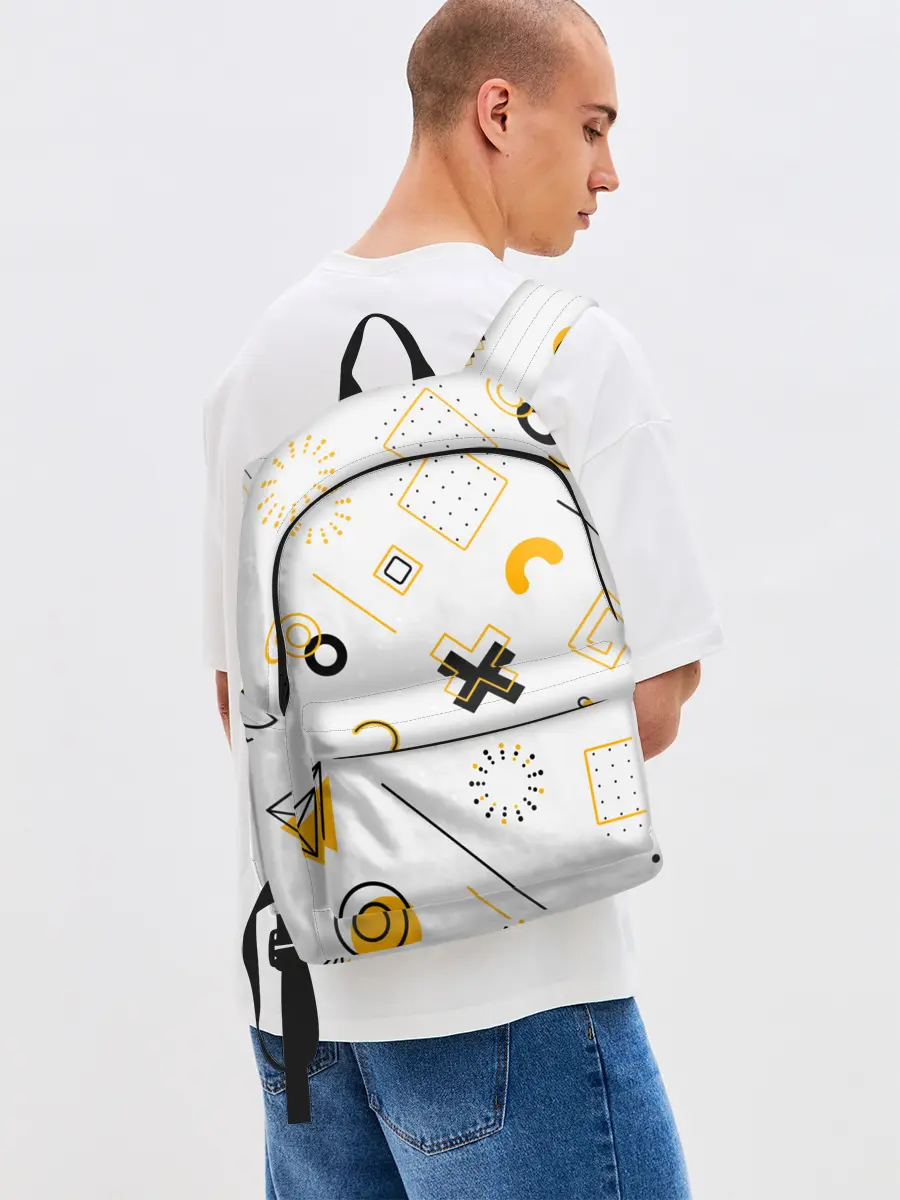 Рюкзак джинсовый / Геометрический узор