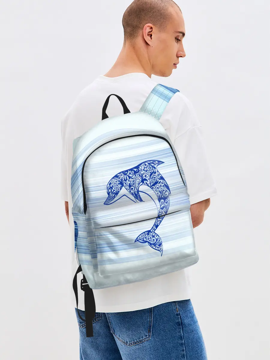 Рюкзак джинсовый / Дельфин