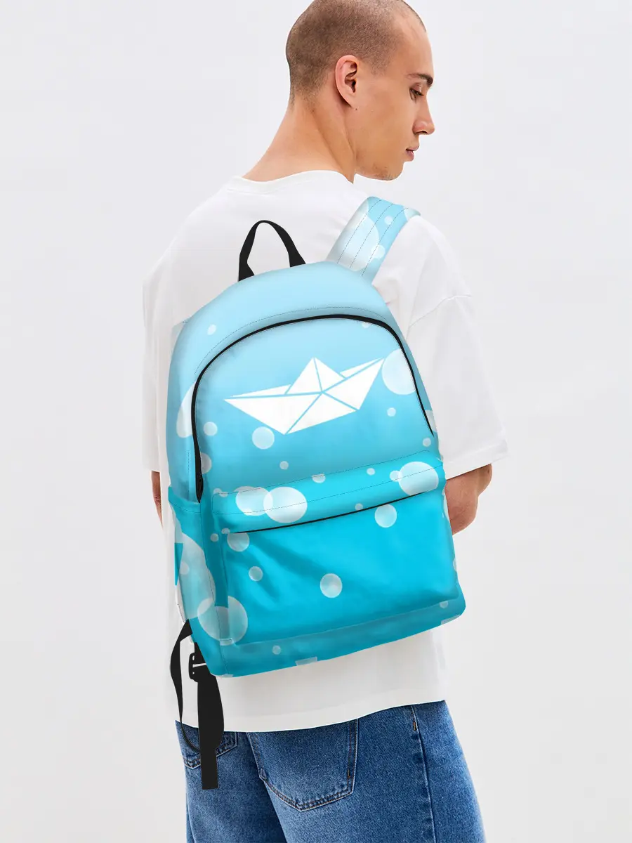 Рюкзак джинсовый / Бумажный кораблик