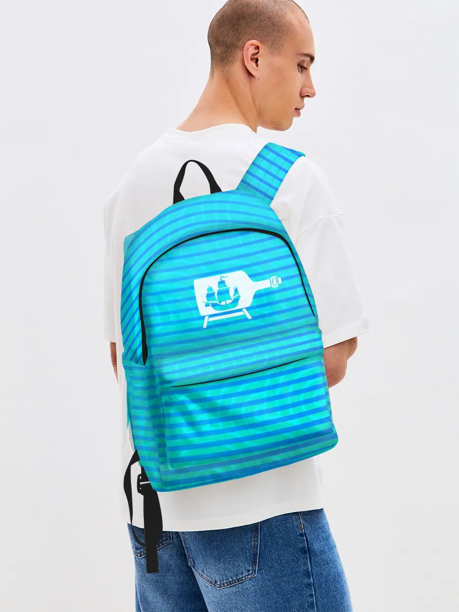 Рюкзак джинсовый / Кораблик в бутылке