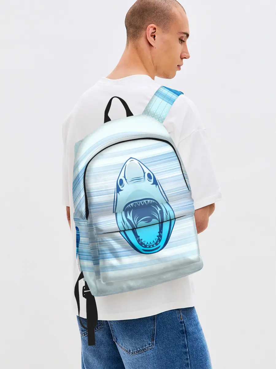 Рюкзак джинсовый / Акула