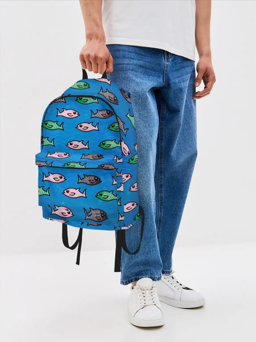 Рюкзак джинсовый / Рыбки
