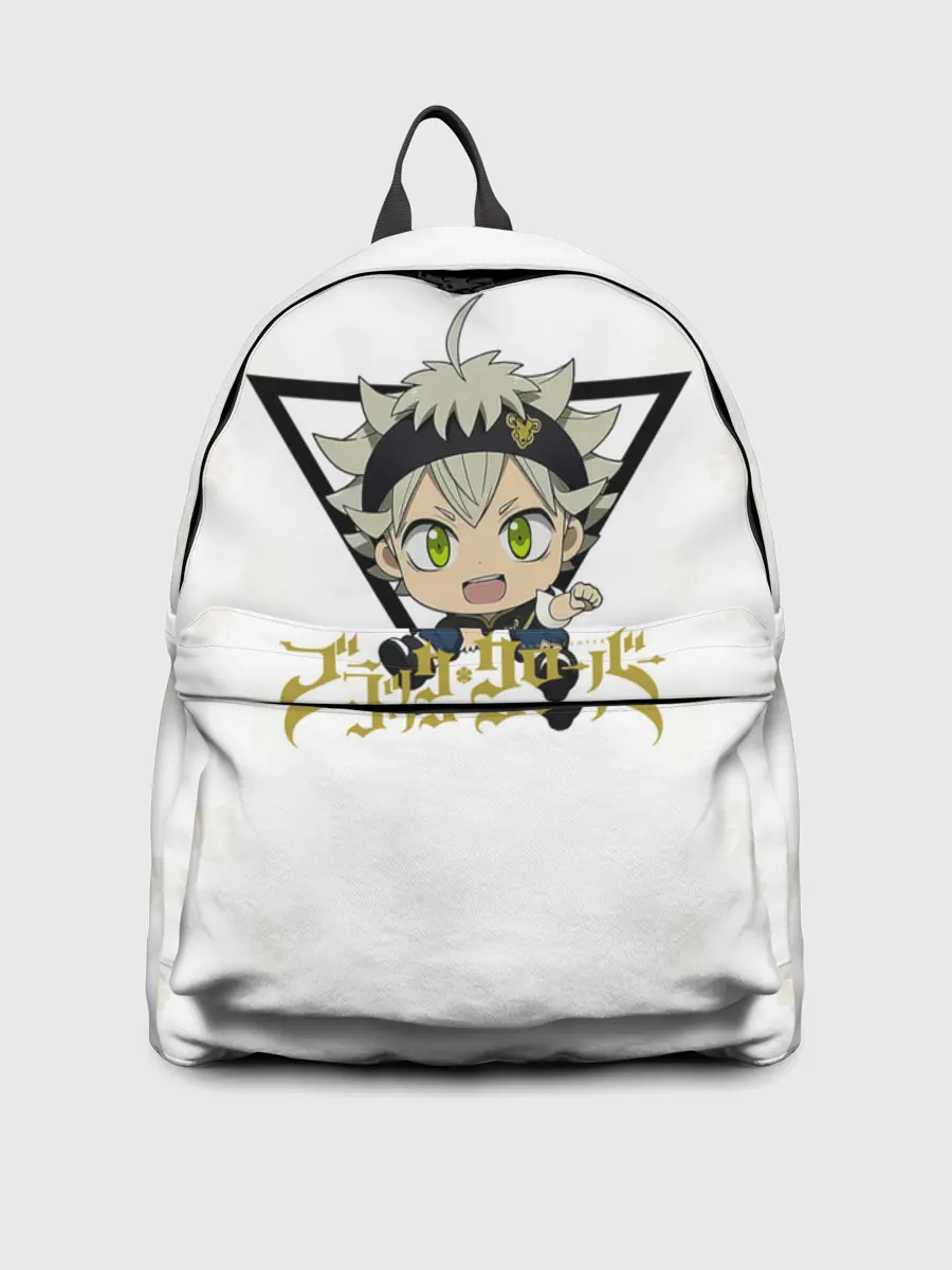 Рюкзак джинсовый / Маленький Аста Черный Клевер