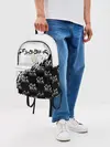 Рюкзак джинсовый / Чёрный клевер черно-белый разрыв