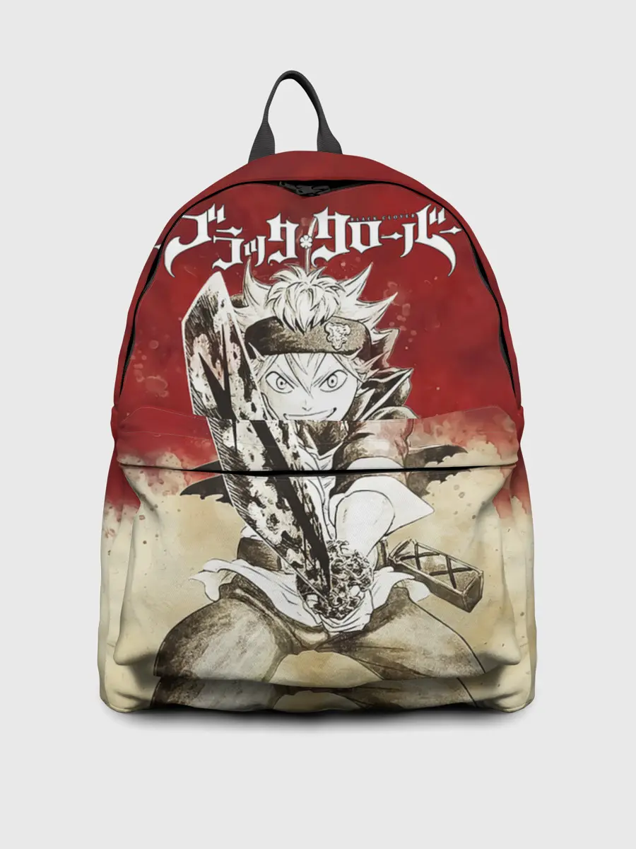 Рюкзак джинсовый / Аста с мечом Чёрный клевер