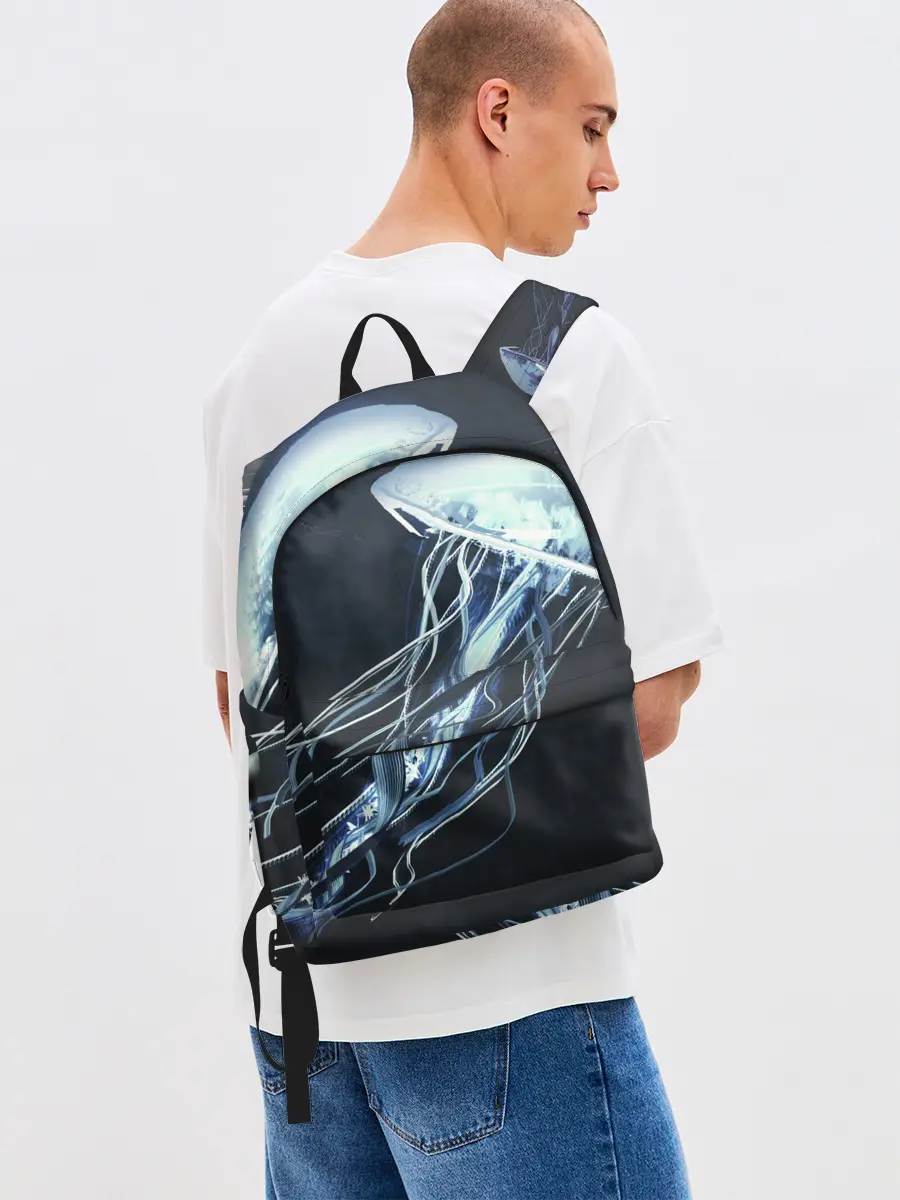 Рюкзак джинсовый / Рисунок медуза