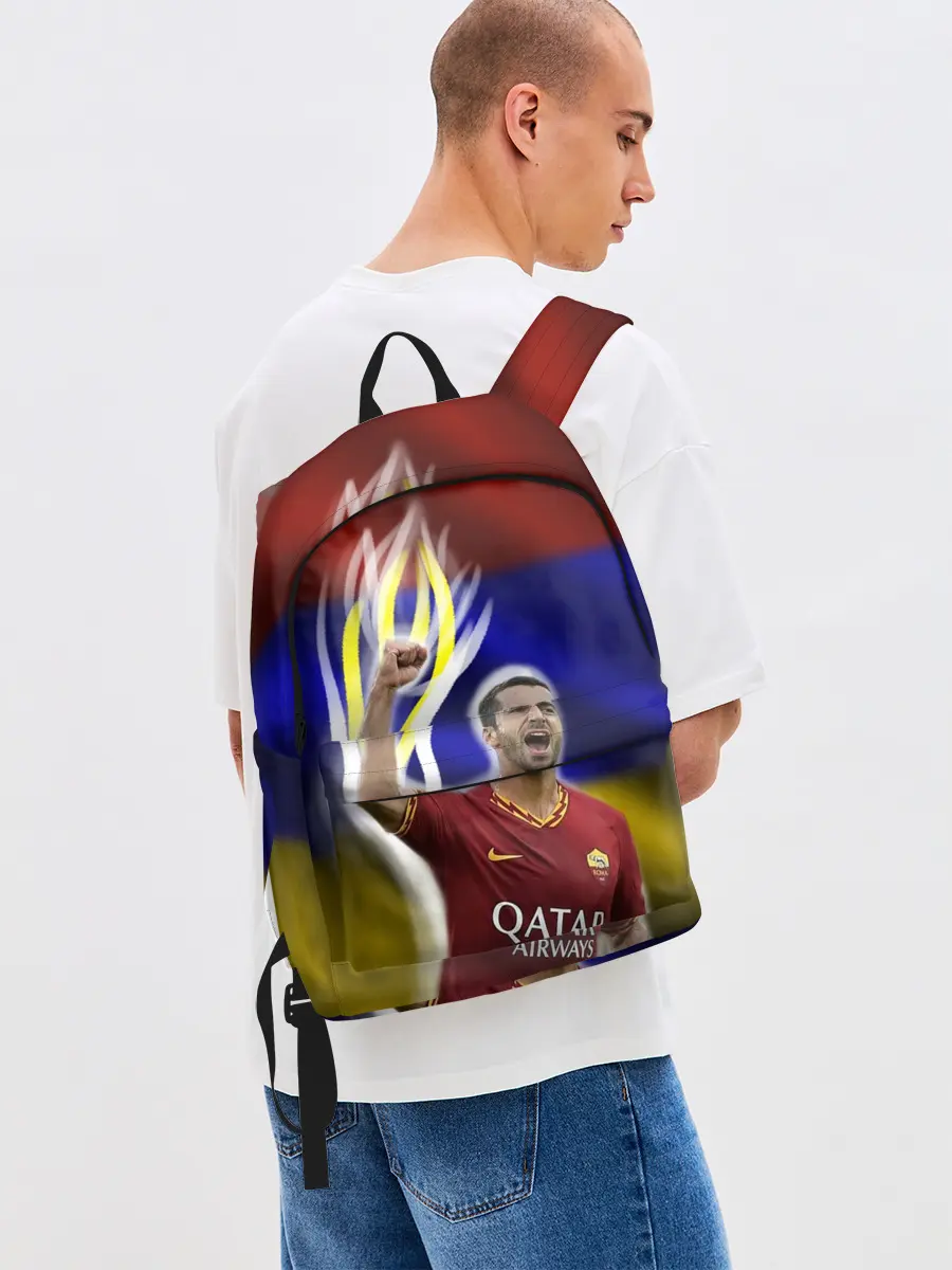 Рюкзак джинсовый / Генрих Мхитарян - огненный кулак