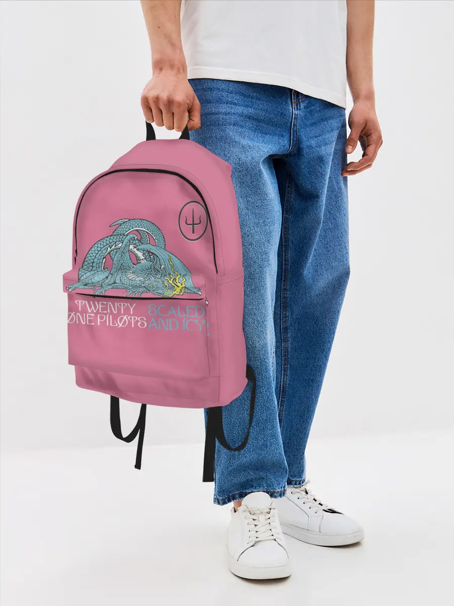 Рюкзак джинсовый / 21 pilots scaled and icy dragon