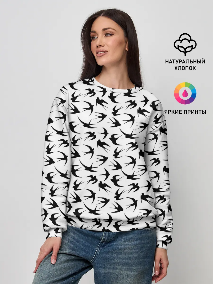 Женский свитшот / Ласточки