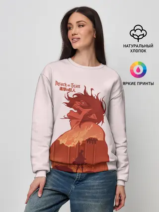 Женский свитшот / Арт Кричащий титан!