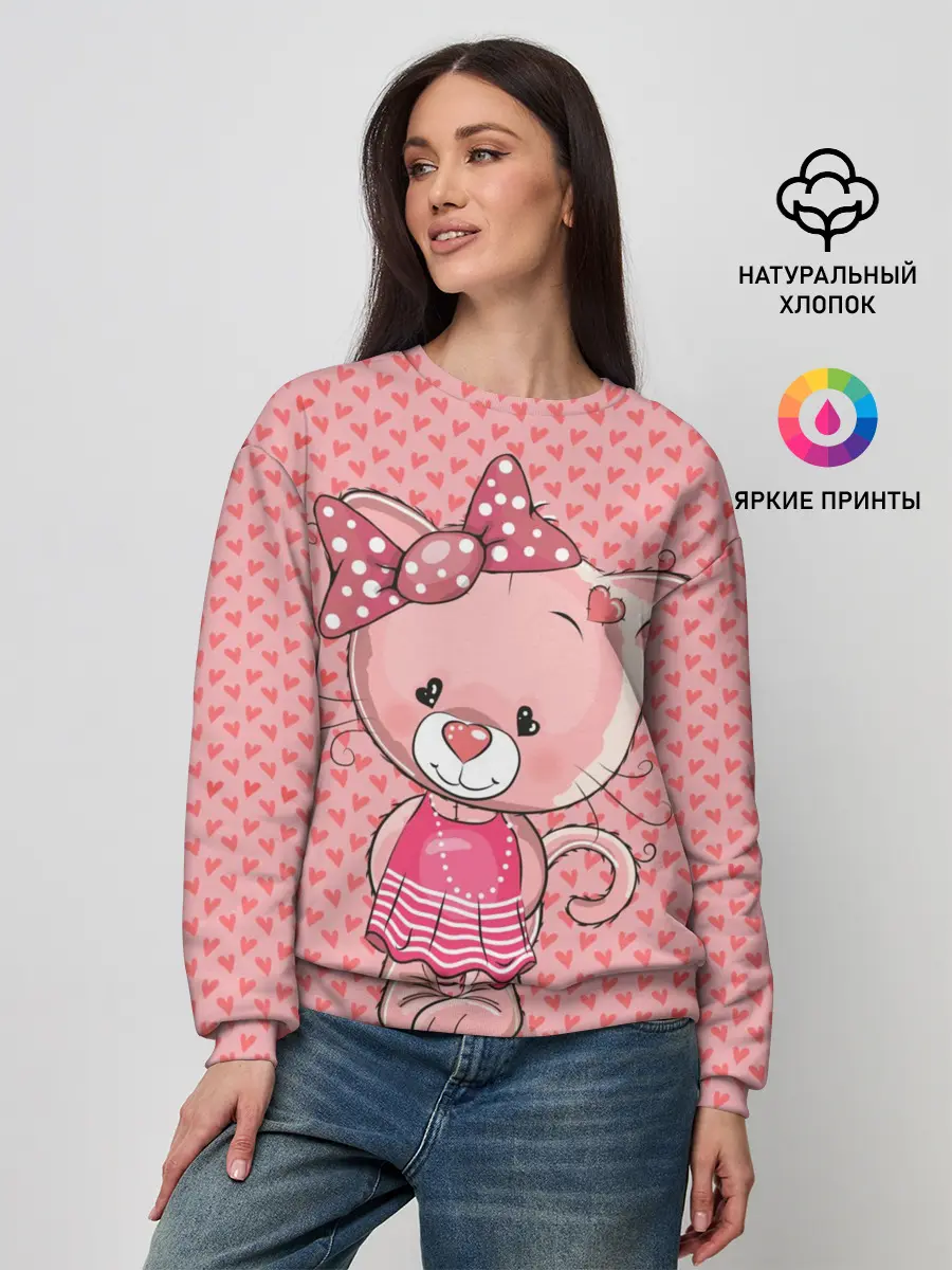 Женский свитшот / Котенок