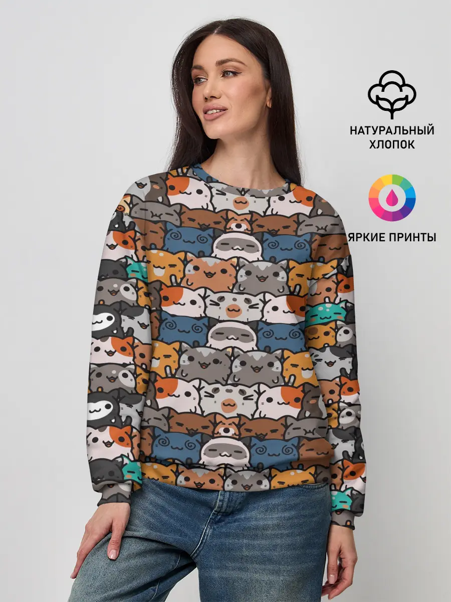 Женский свитшот / Котейки