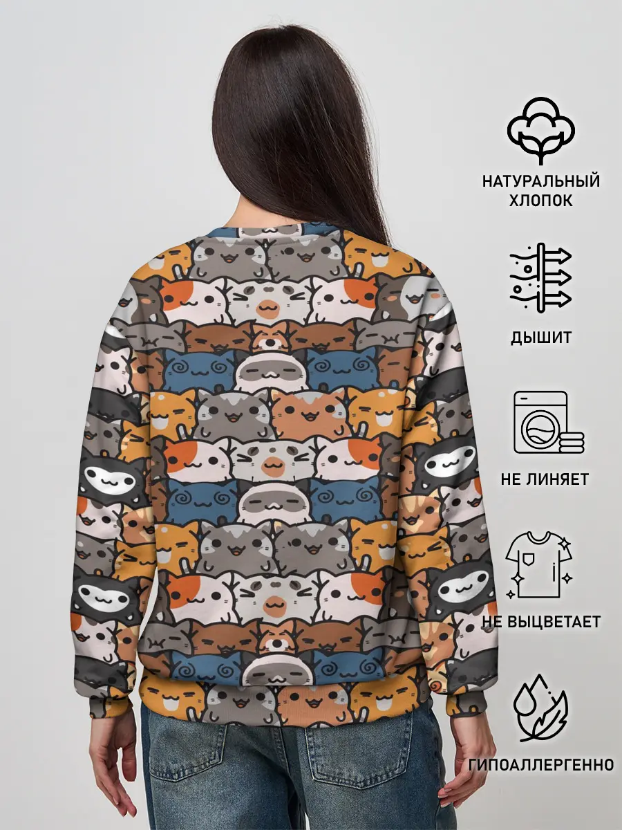 Женский свитшот / Котейки