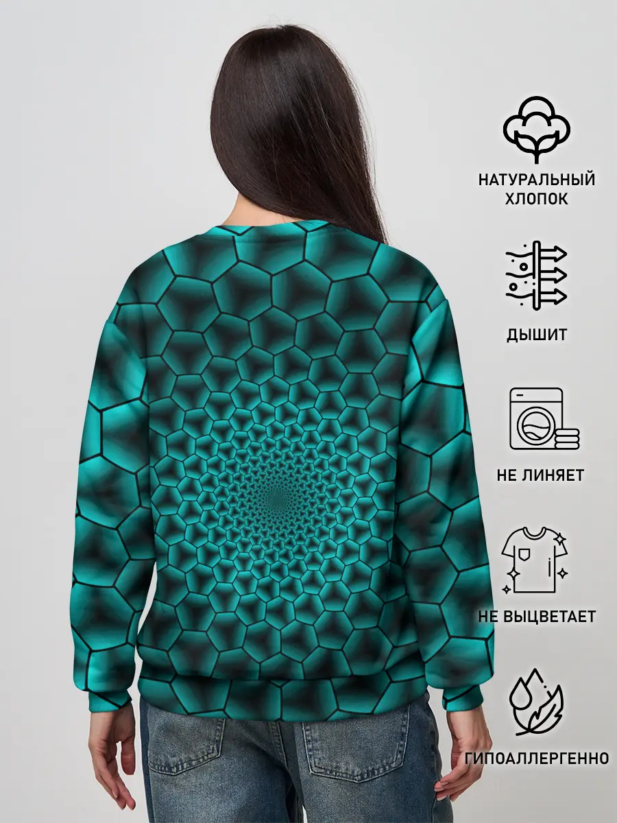 Женский свитшот / Anime шестиугольники