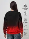 Женский свитшот / КРАСНО-ЧЕРНЫЙ ГРАДИЕНТ