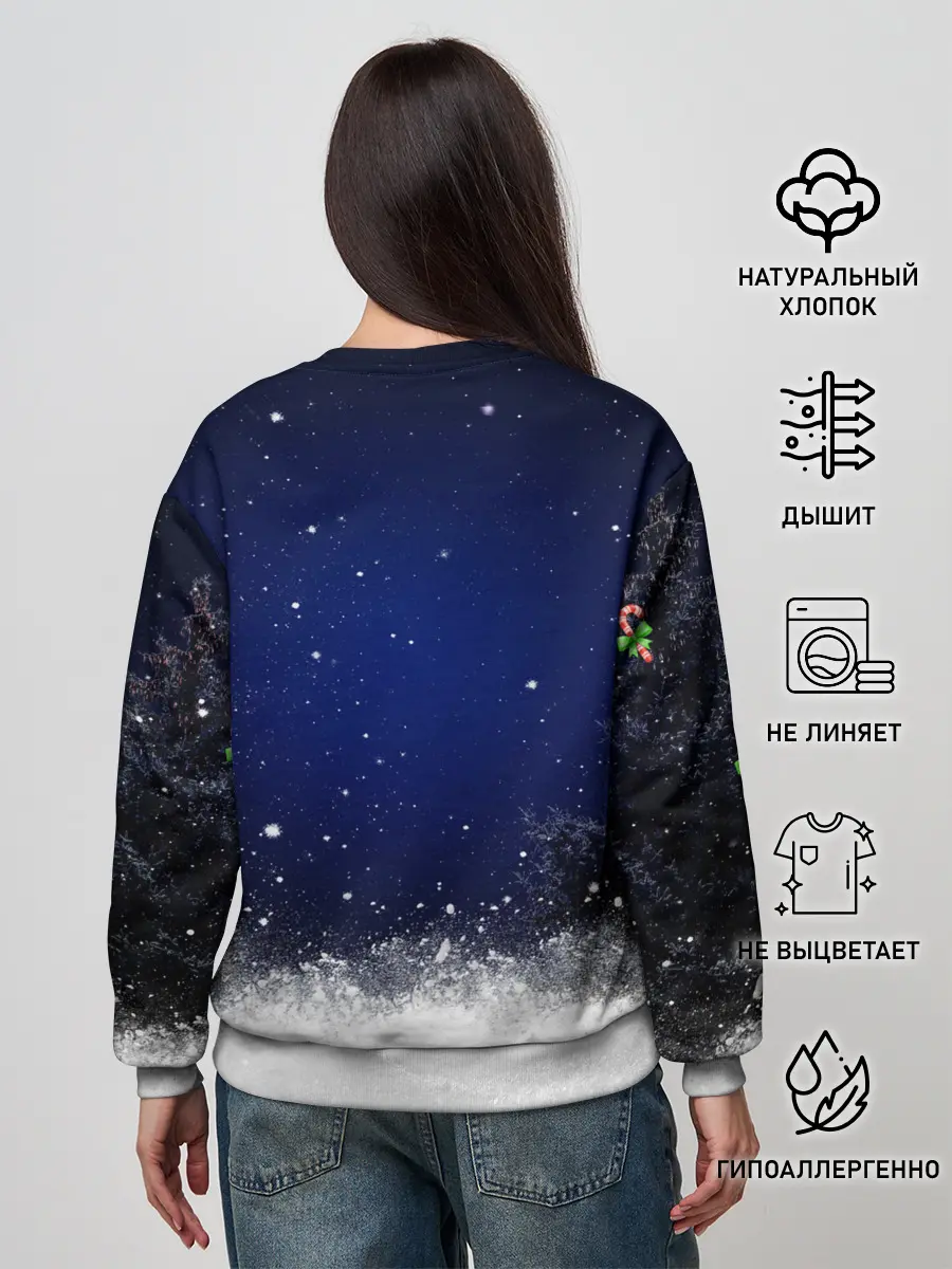 Женский свитшот / Новогодний Кот