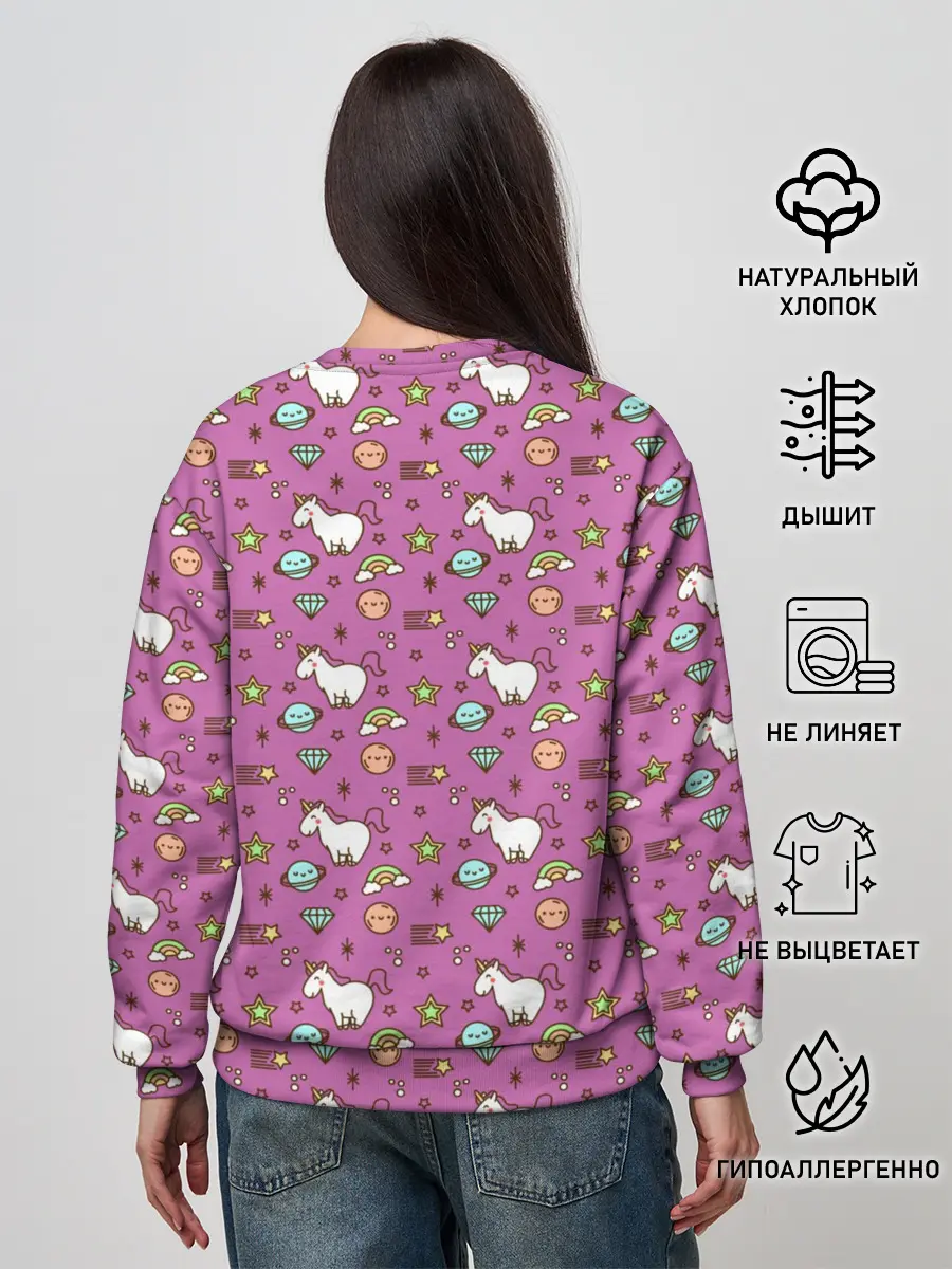 Женский свитшот / Единорог