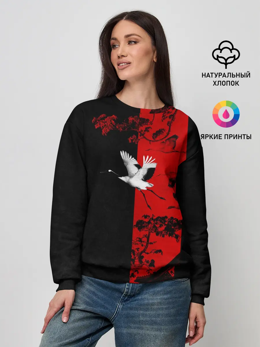 Женский свитшот / ЖУРАВЛЬ