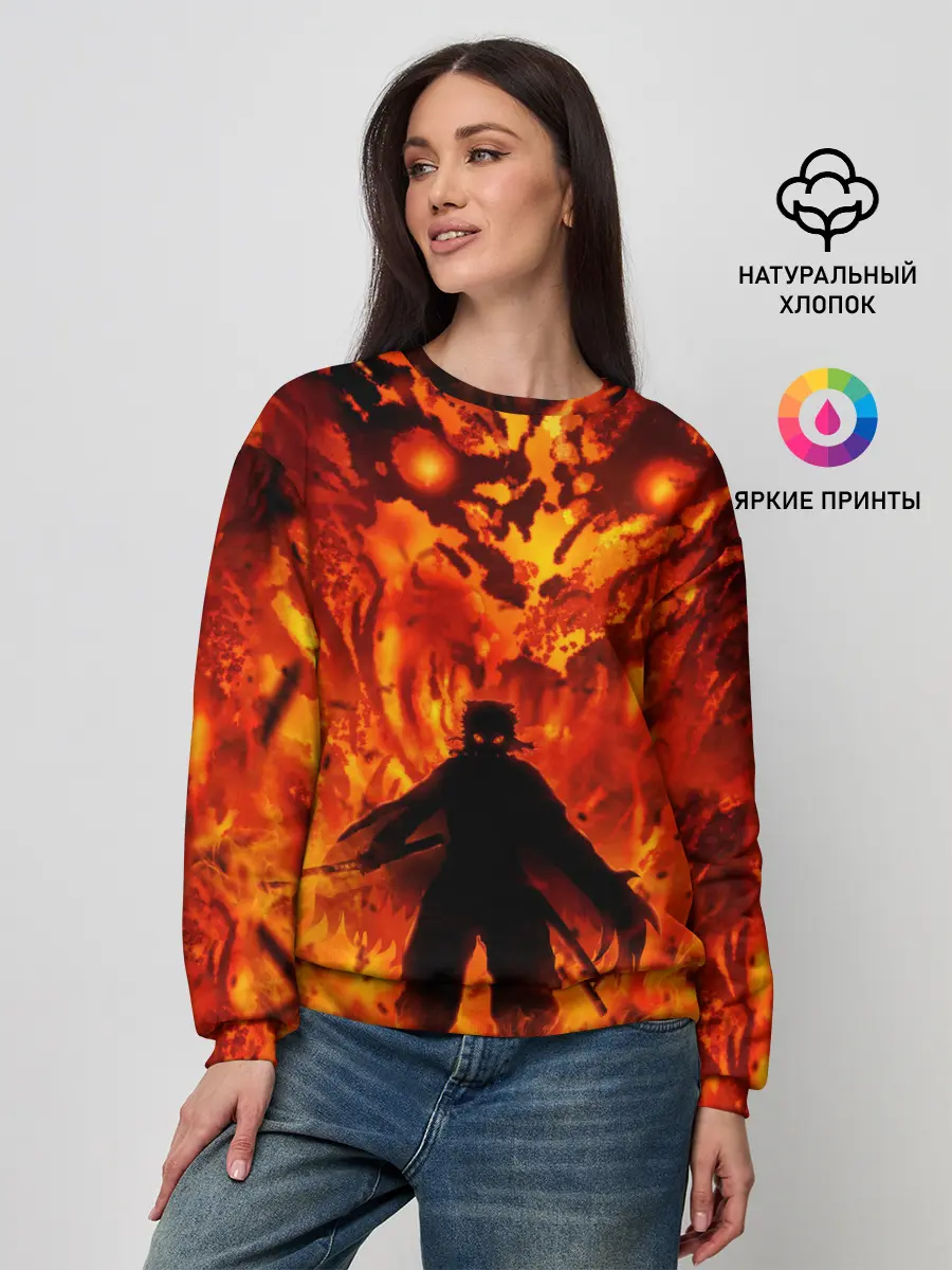 Женский свитшот / Клинок, рассекающий демонов