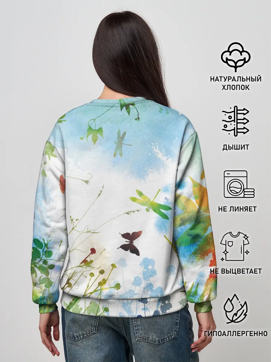 Женский свитшот / Summer акварель