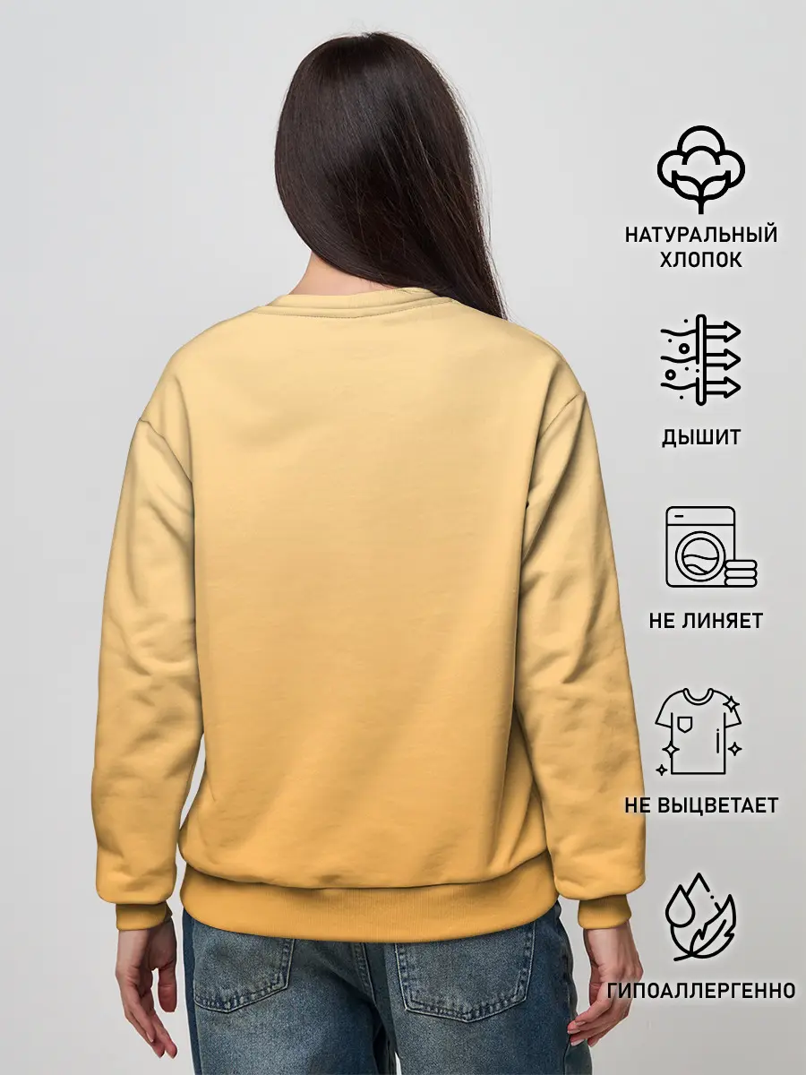 Женский свитшот / Персик Корги