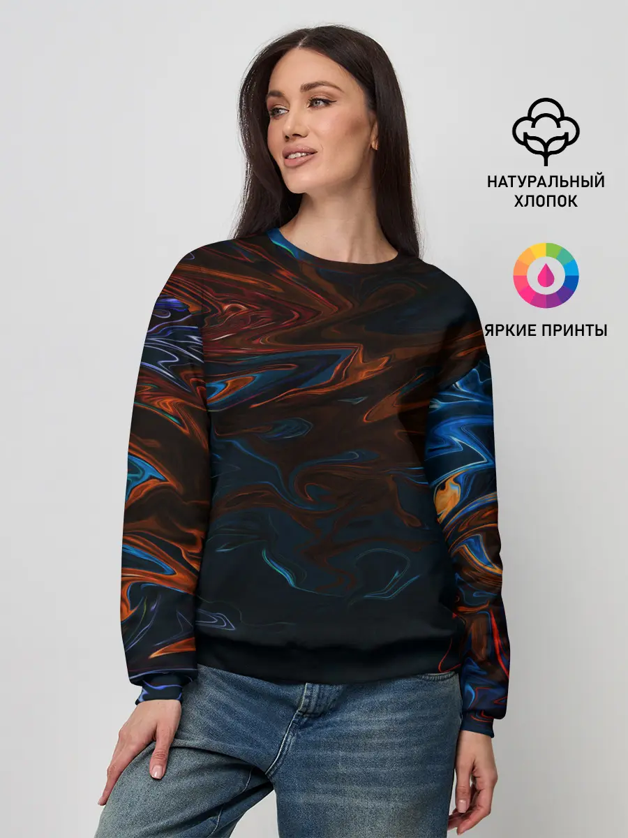 Женский свитшот / Абстракция разводы красок
