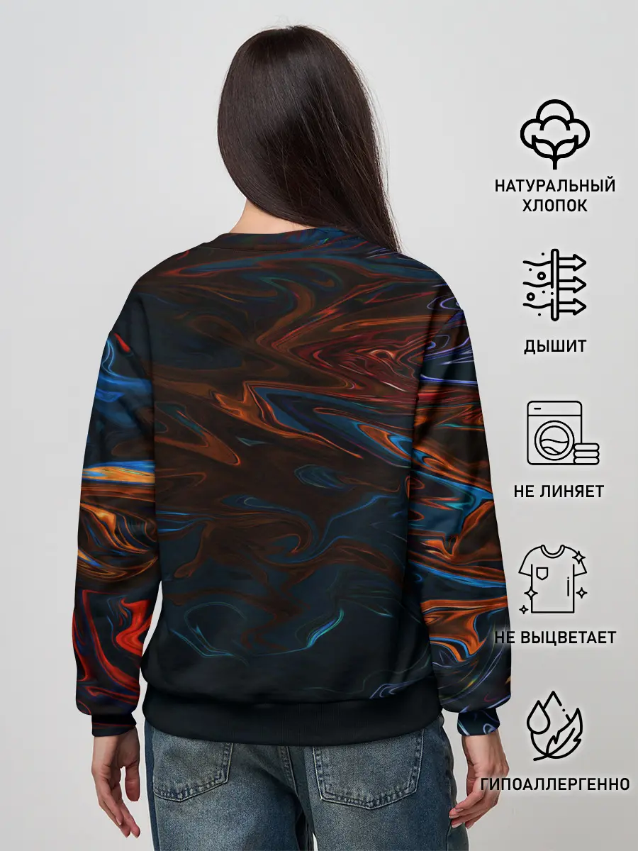 Женский свитшот / Абстракция разводы красок
