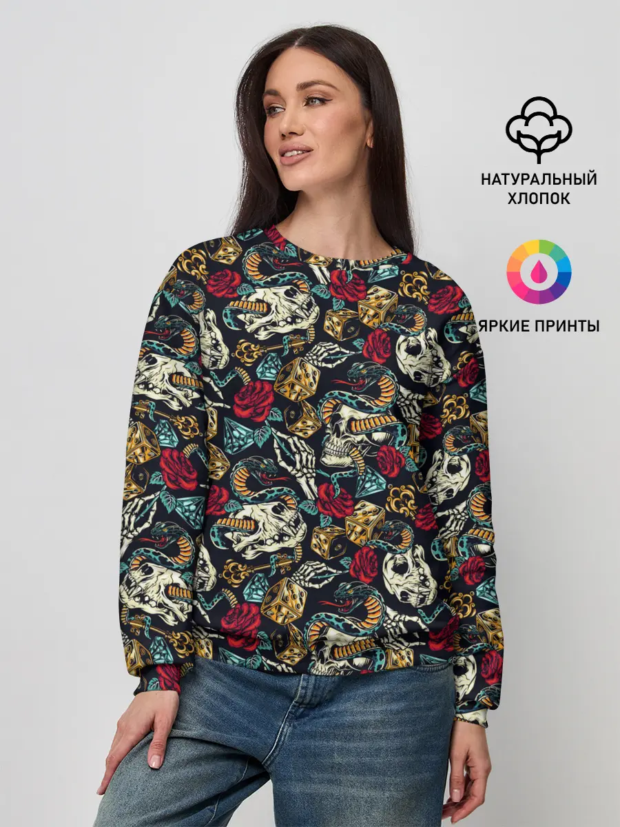 Женский свитшот / Hardcore tattoo