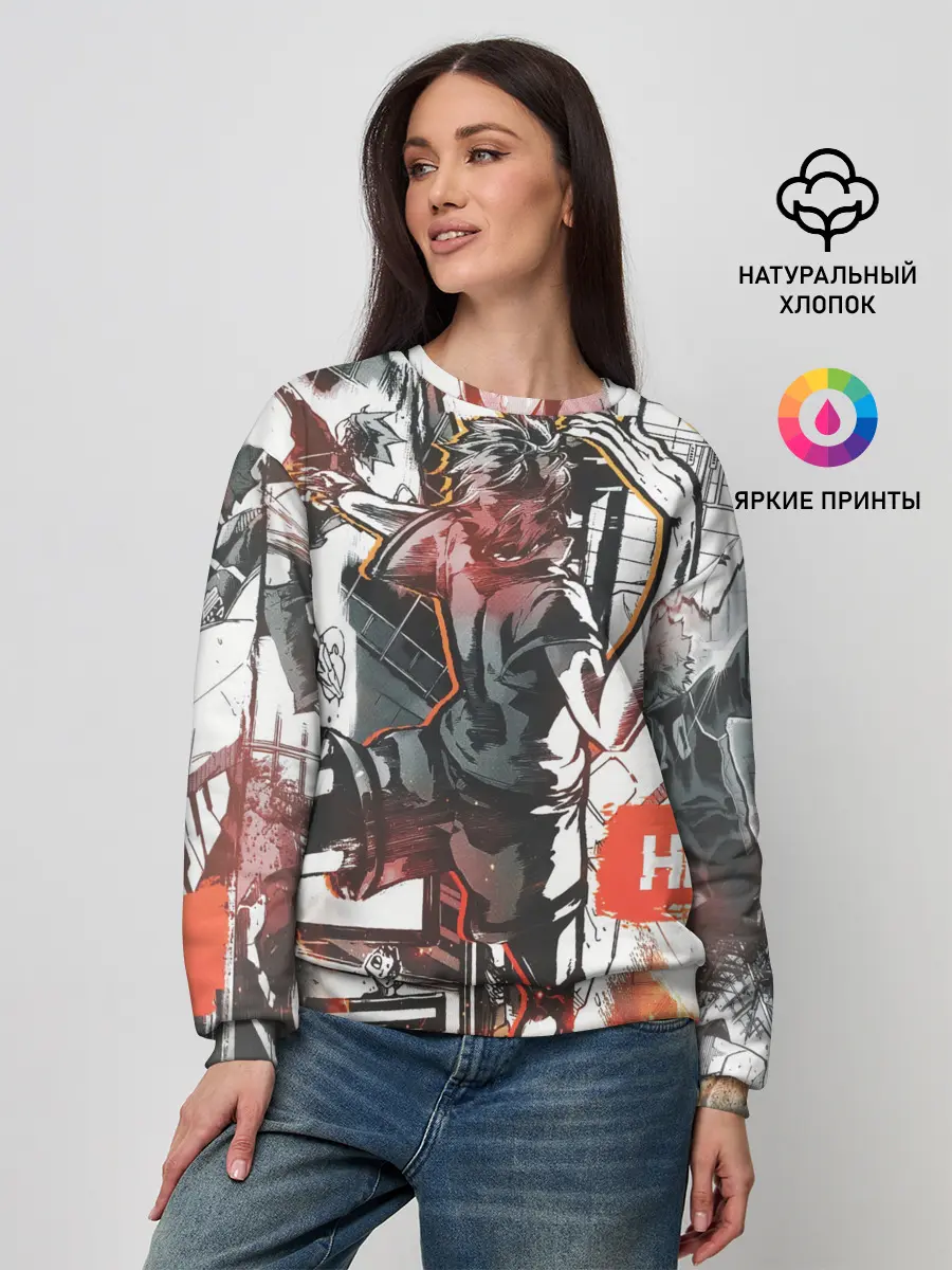 Женский свитшот / Haikyu Haikyuu Haikuu