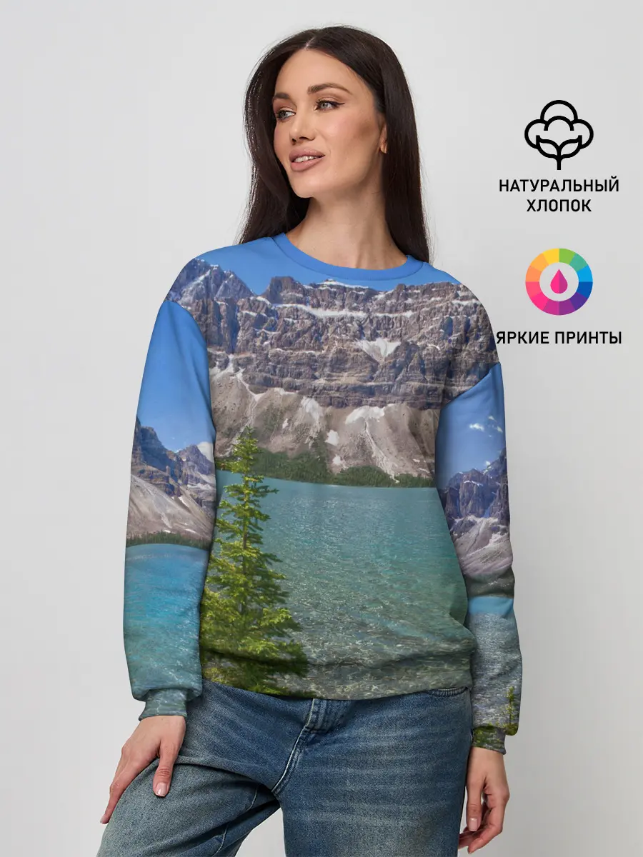 Женский свитшот / Горное озеро
