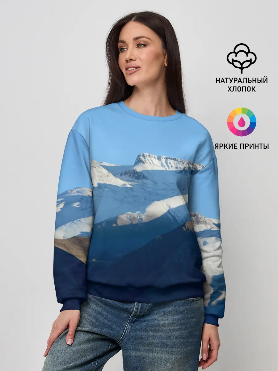 Женский свитшот / Снежные горы