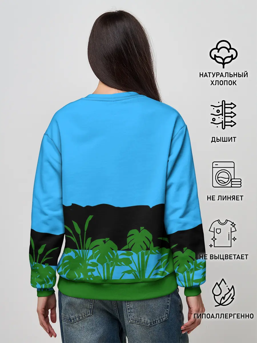 Женский свитшот / Тихиро гуляет с Каонаси