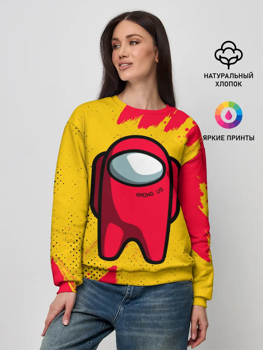 Женский свитшот / AMONG US - КРАСНЫЙ