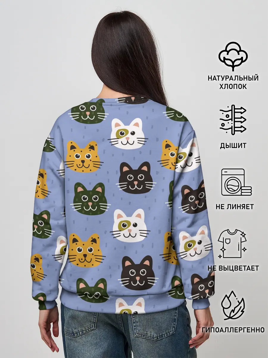 Женский свитшот / Котики