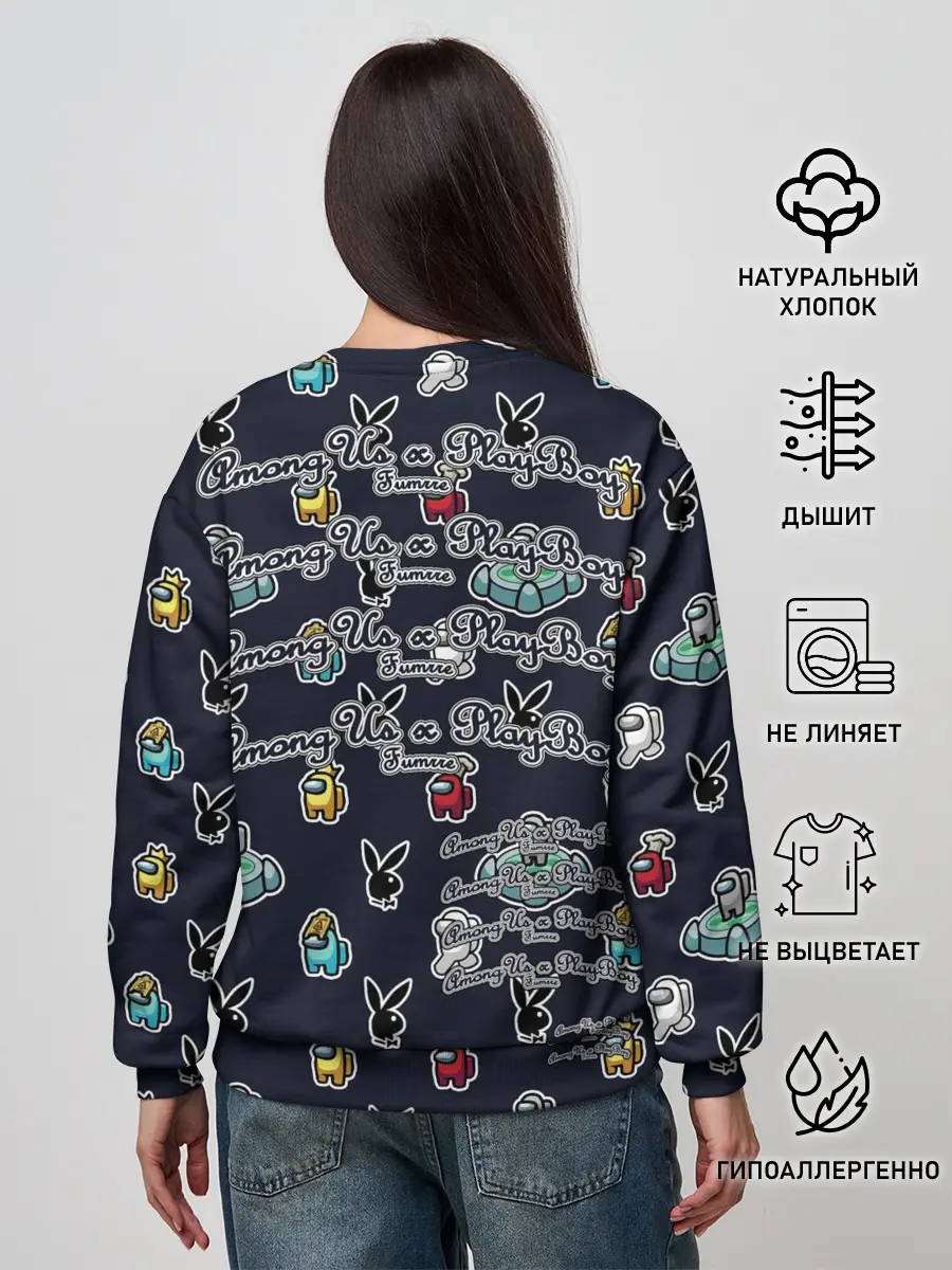 Женский свитшот / PlayBoy x Among Us monogram